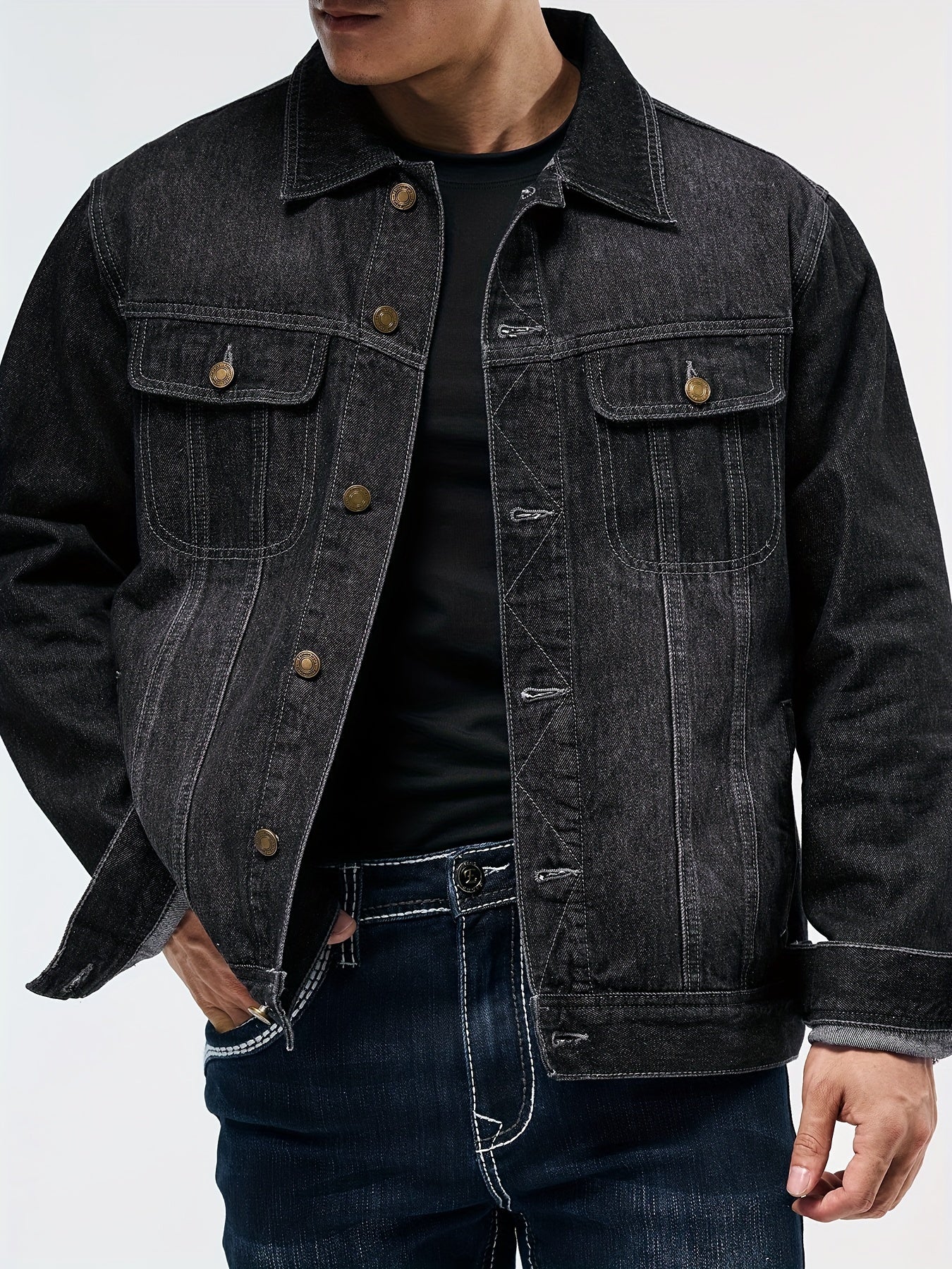 LAURENT MONACO | VESTE DE TRAVAIL EN DENIM POUR HOMMES