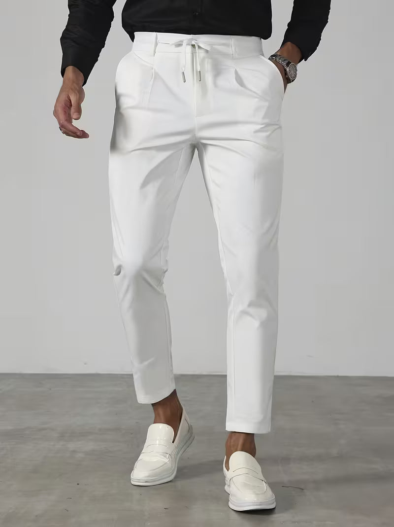 LAURENT MONACO | PANTALON PLISSÉ CONIQUE AUX CHEVILLES POUR HOMMES