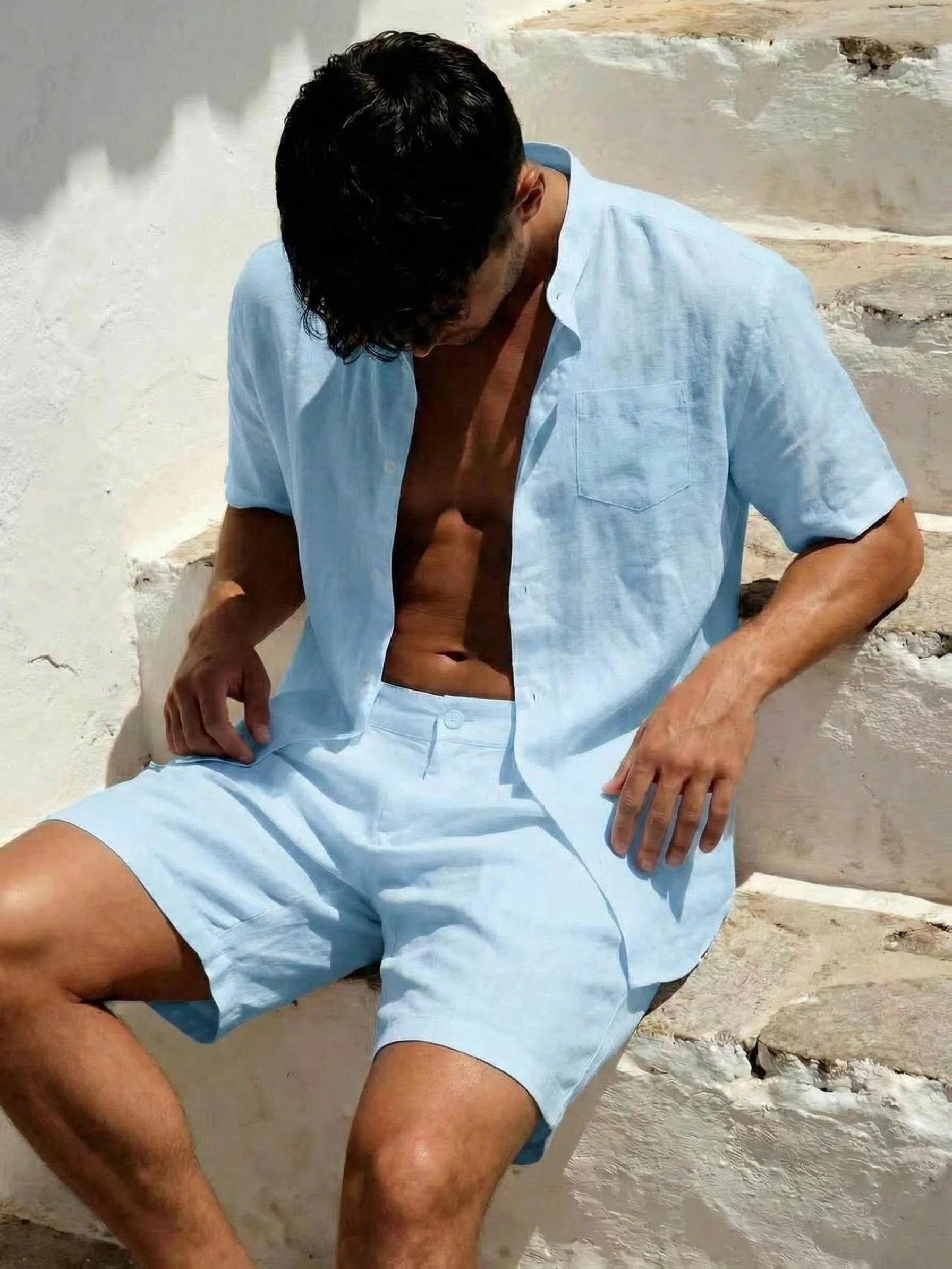LAURENT MONACO | ENSEMBLE CHEMISE ET SHORT POUR HOMMES