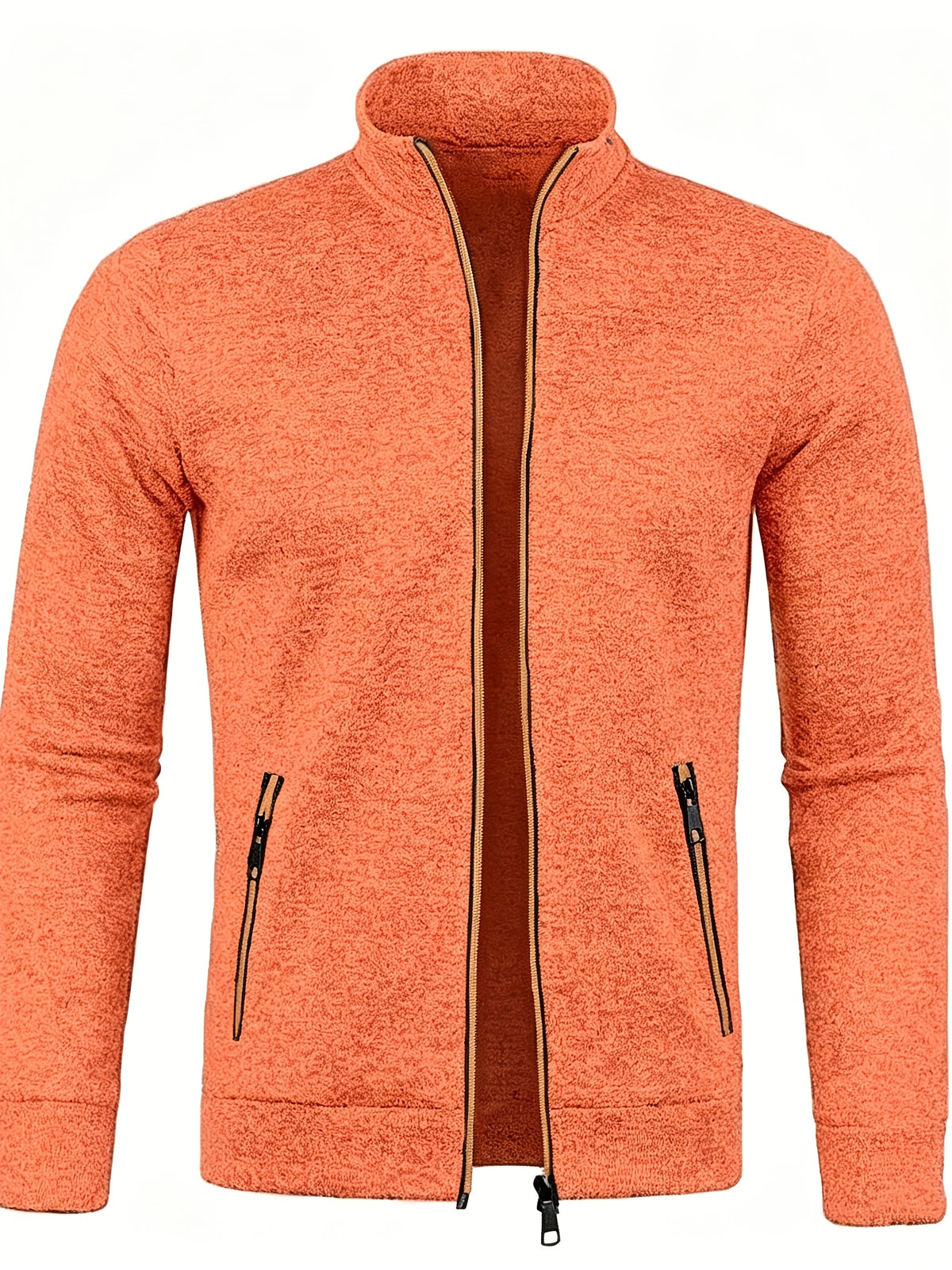 LAURENT MONACO | VESTE EN TRICOT À COL FERMÉ PAR UNE FERMETURE ÉCLAIR POUR HOMMES