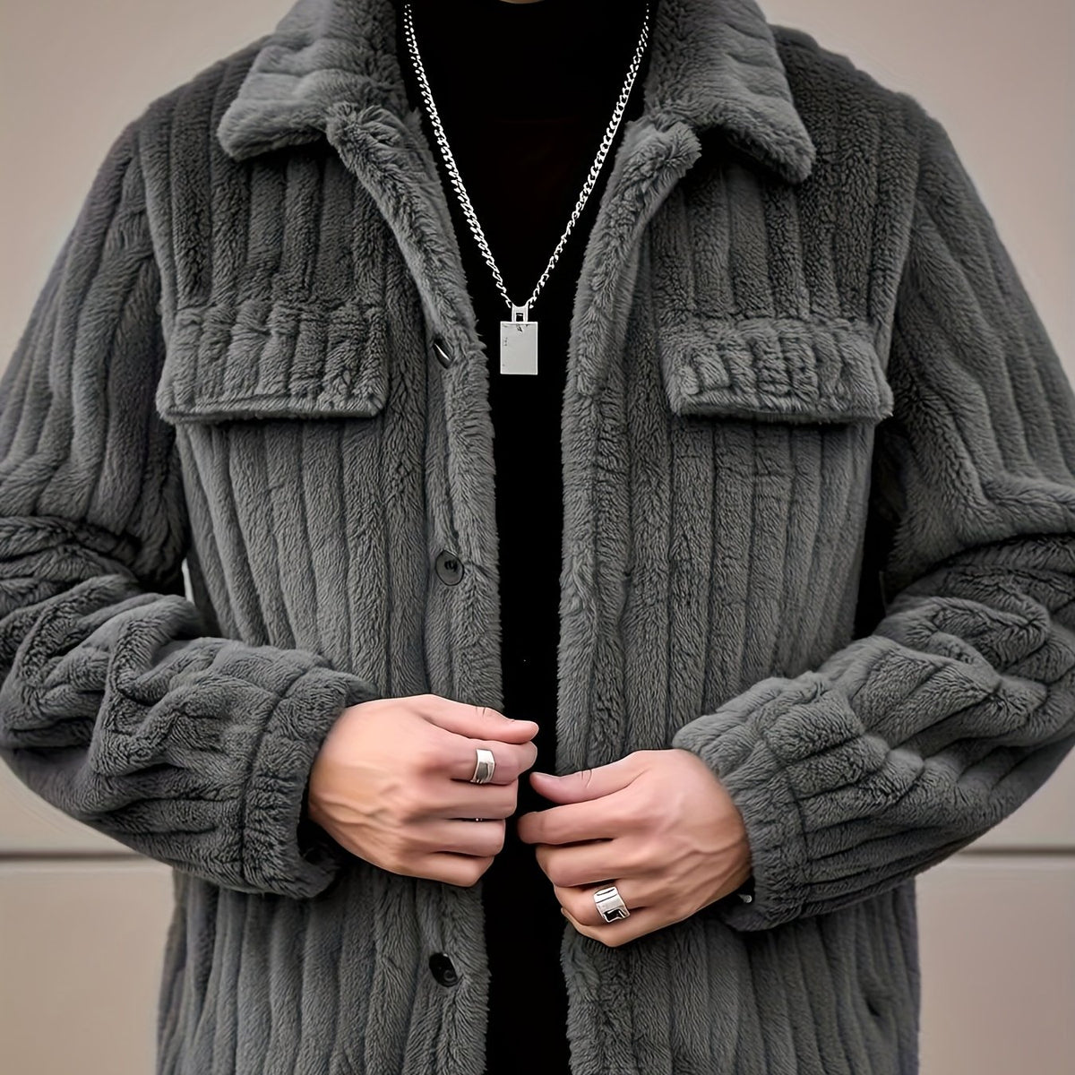 LAURENT MONACO | VESTE EN MAILLE À RAYURES POUR HOMMES