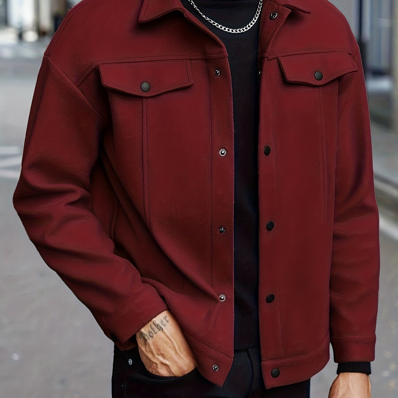 LAURENT MONACO | VESTE À BOUTONS TEXTURÉE POUR HOMMES