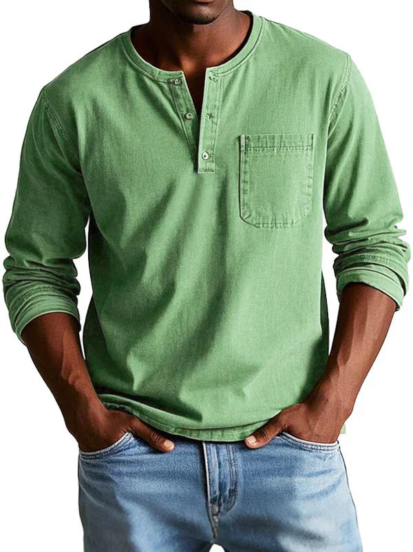 LAURENT MONACO | HENLEY À MANCHES LONGUES POUR HOMMES