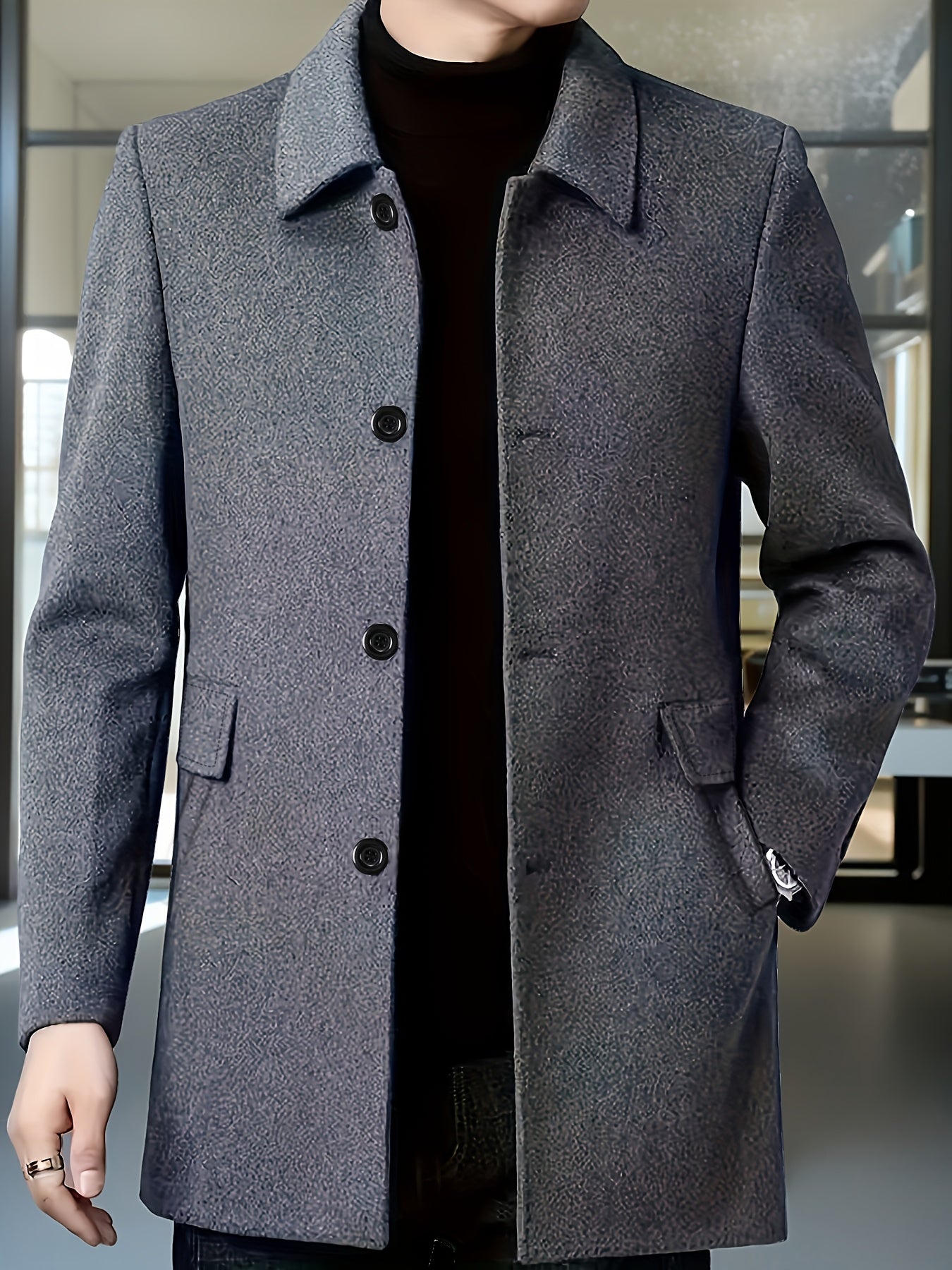 LAURENT MONACO | VESTE EN POLAIRE À REVERS POUR HOMMES