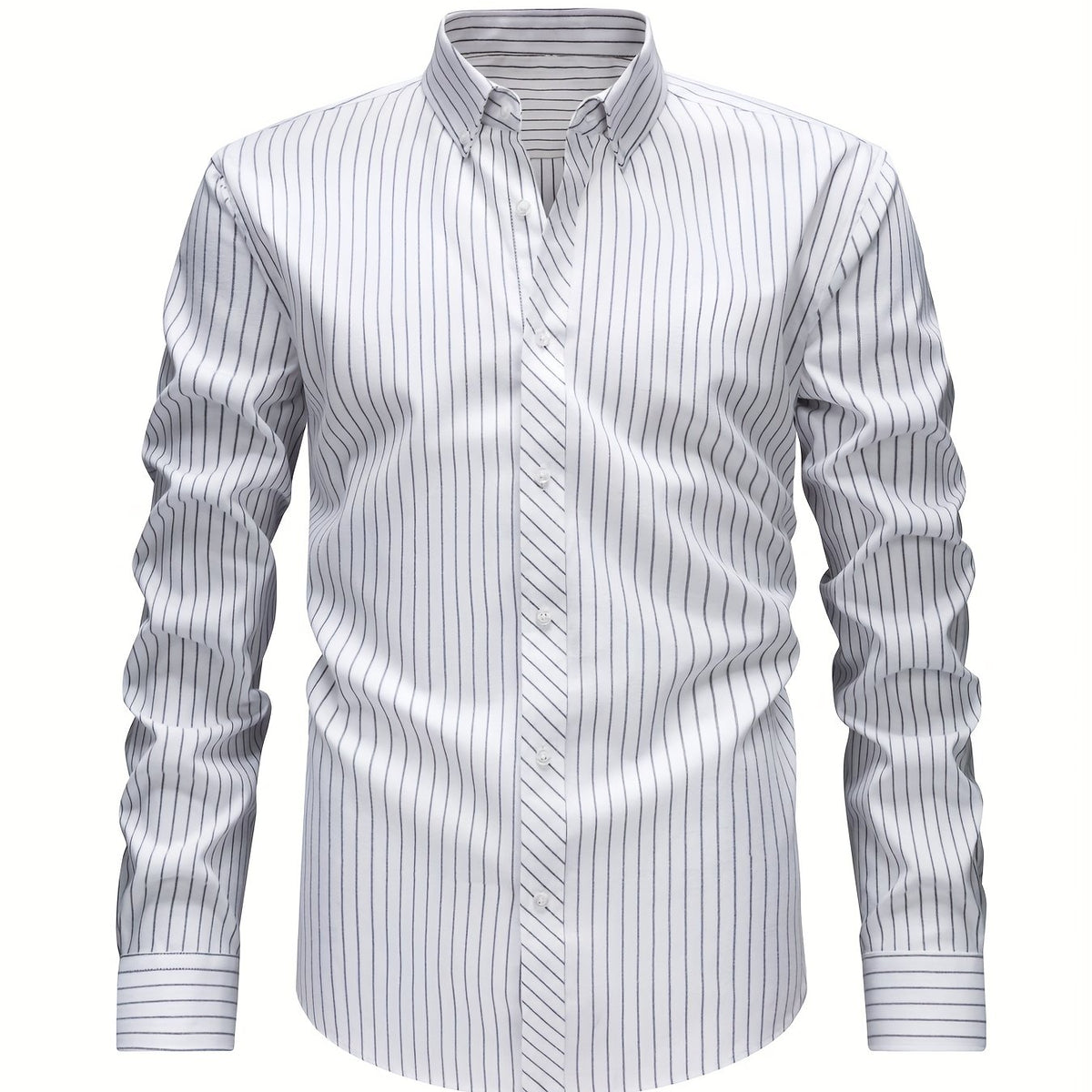 LAURENT MONACO | CHEMISE À RAYURES ET BOUTONS POUR HOMMES