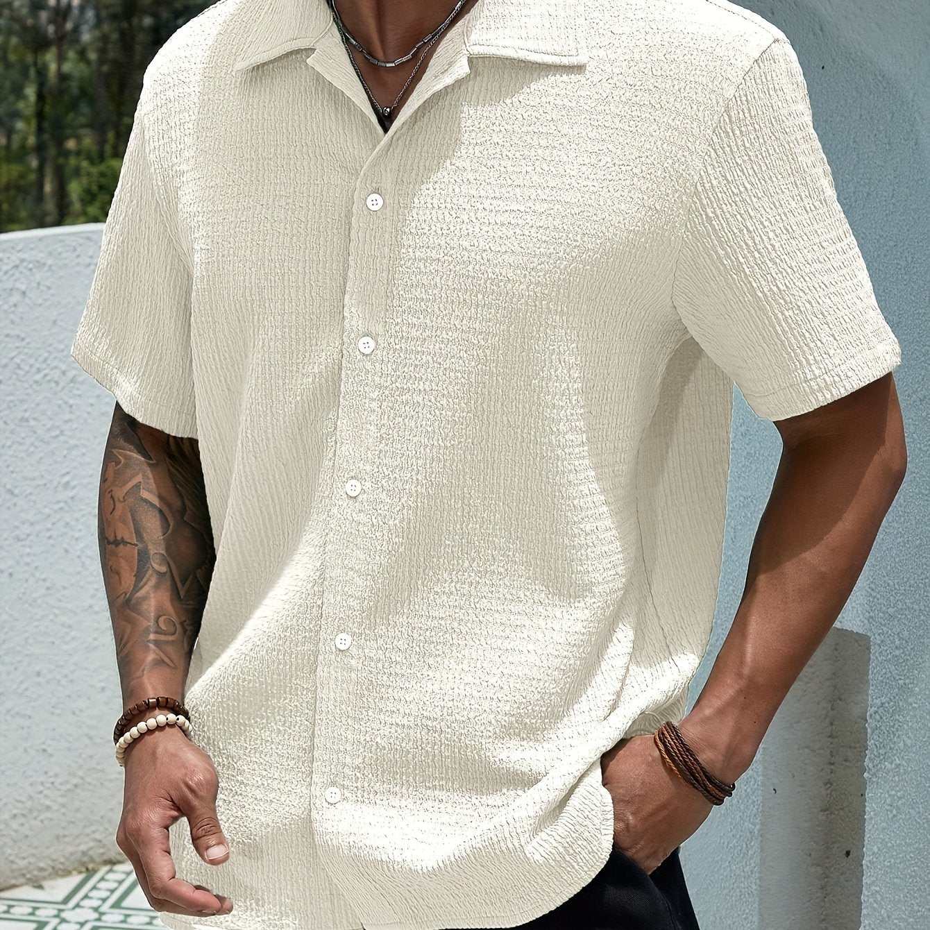 LAURENT MONACO | CHEMISE DE PRINTEMPS CLASSIQUE POUR HOMMES