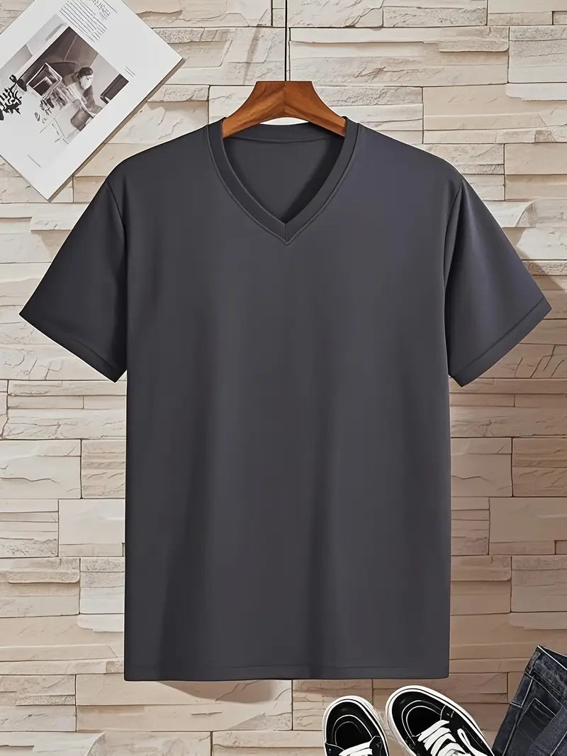 LAURENT MONACO | T-SHIRT À COL EN V POUR HOMMES