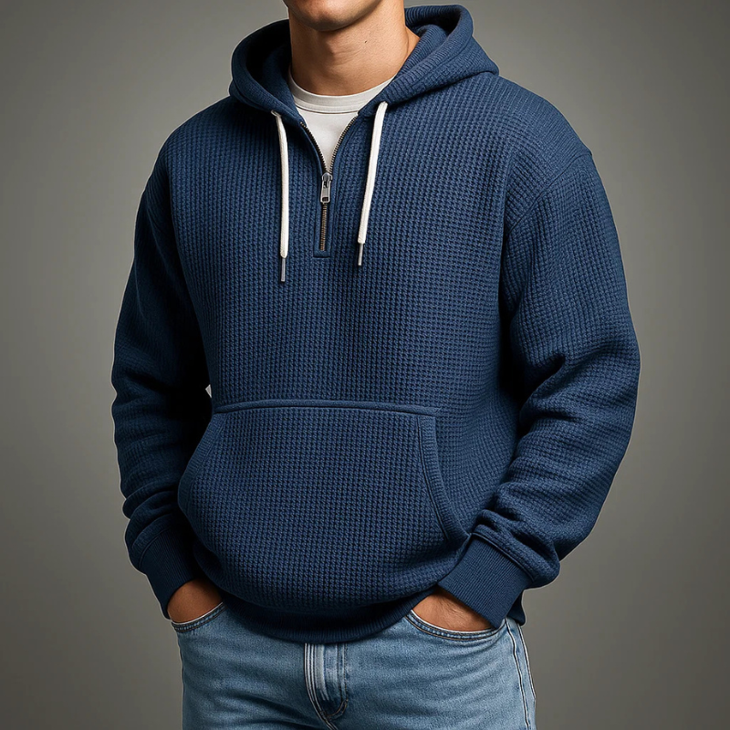 LAURENT MONACO | SWEAT À CAPUCHE EN MAILLE WAFFLE POUR HOMME