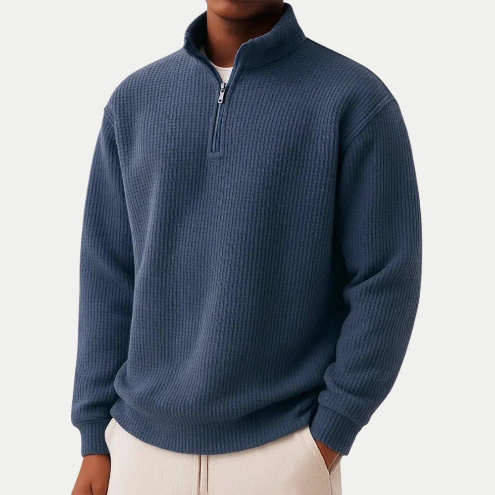 LAURENT MONACO | PULL EN MAILLE À COL ZIPPÉ POUR HOMME