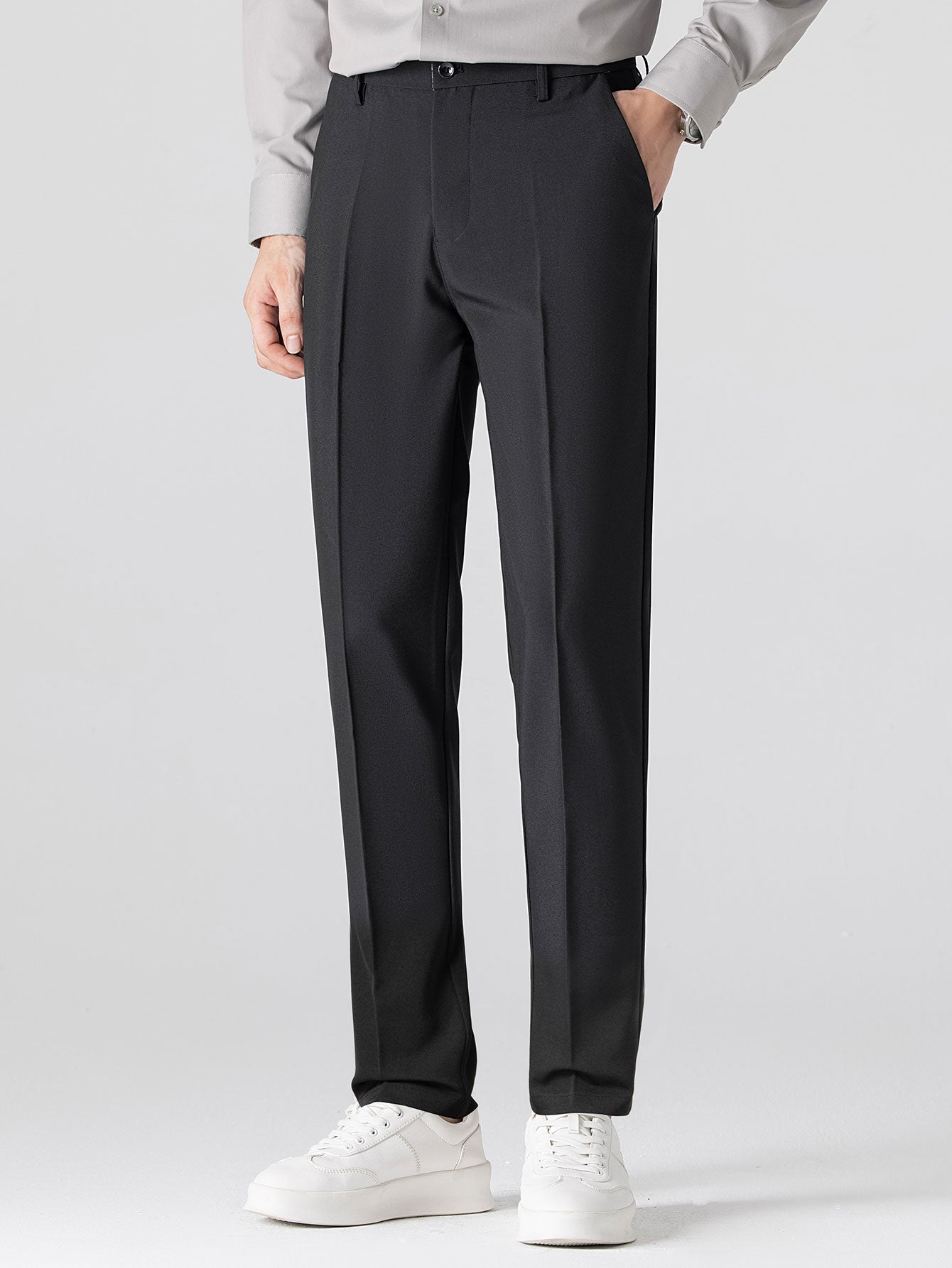 POLO EN JACQUARD GÉOMÉTRIQUE & PANTALON SLIM FIT FUSSELÉ