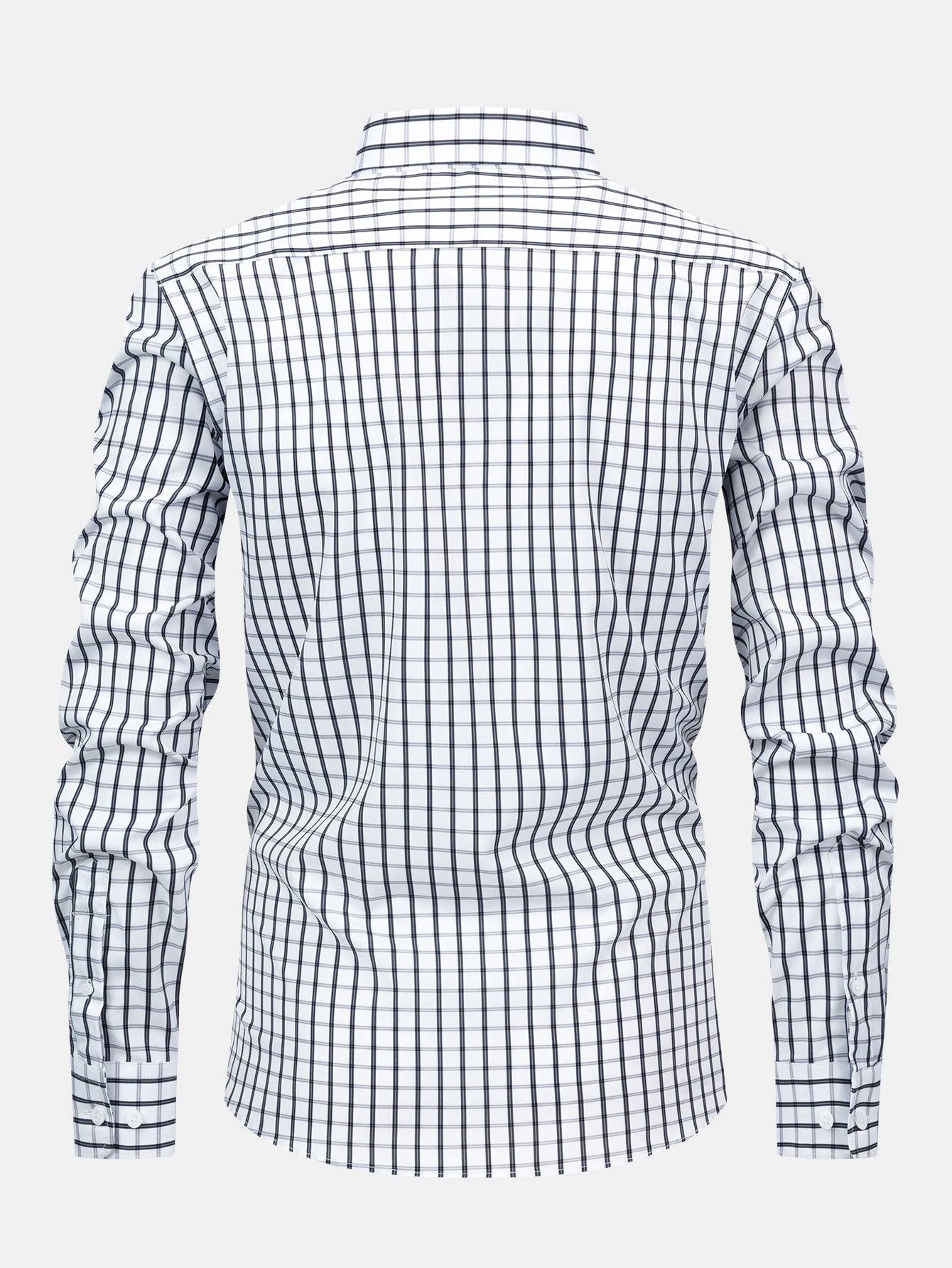 CHEMISE À MANCHES LONGUES À CARREAUX AVEC BOUTONS