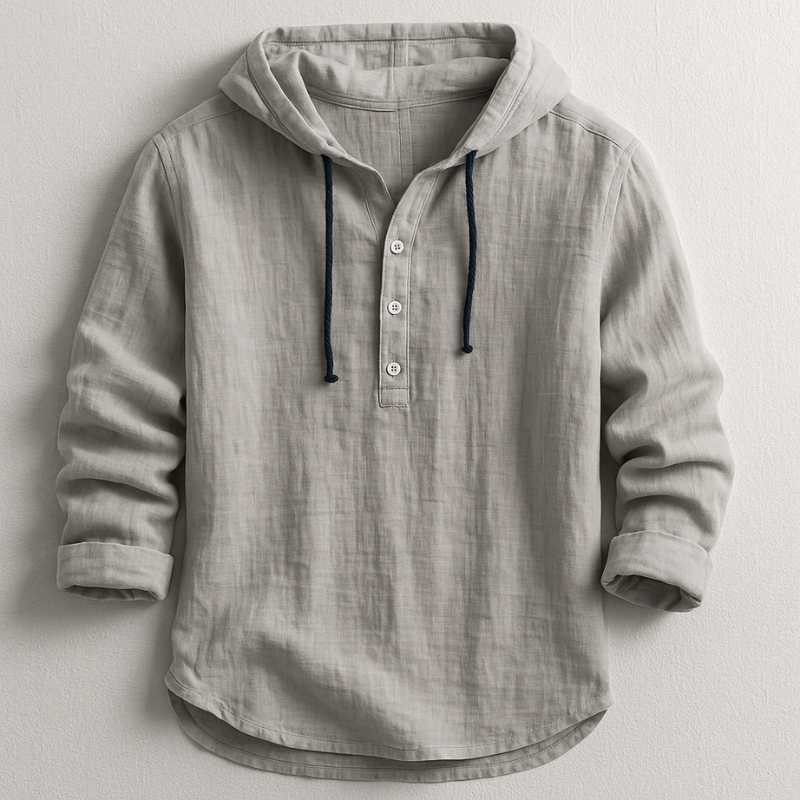 LAURENT MONACO | SWEAT À CAPUCHE EN MÉLANGE DE LIN POUR HOMMES