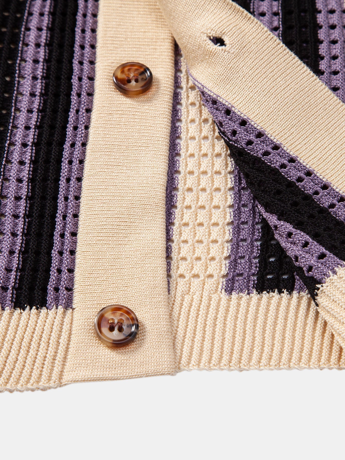 CHEMISE À RAYURES AVEC ŒILLETS AU CROCHET