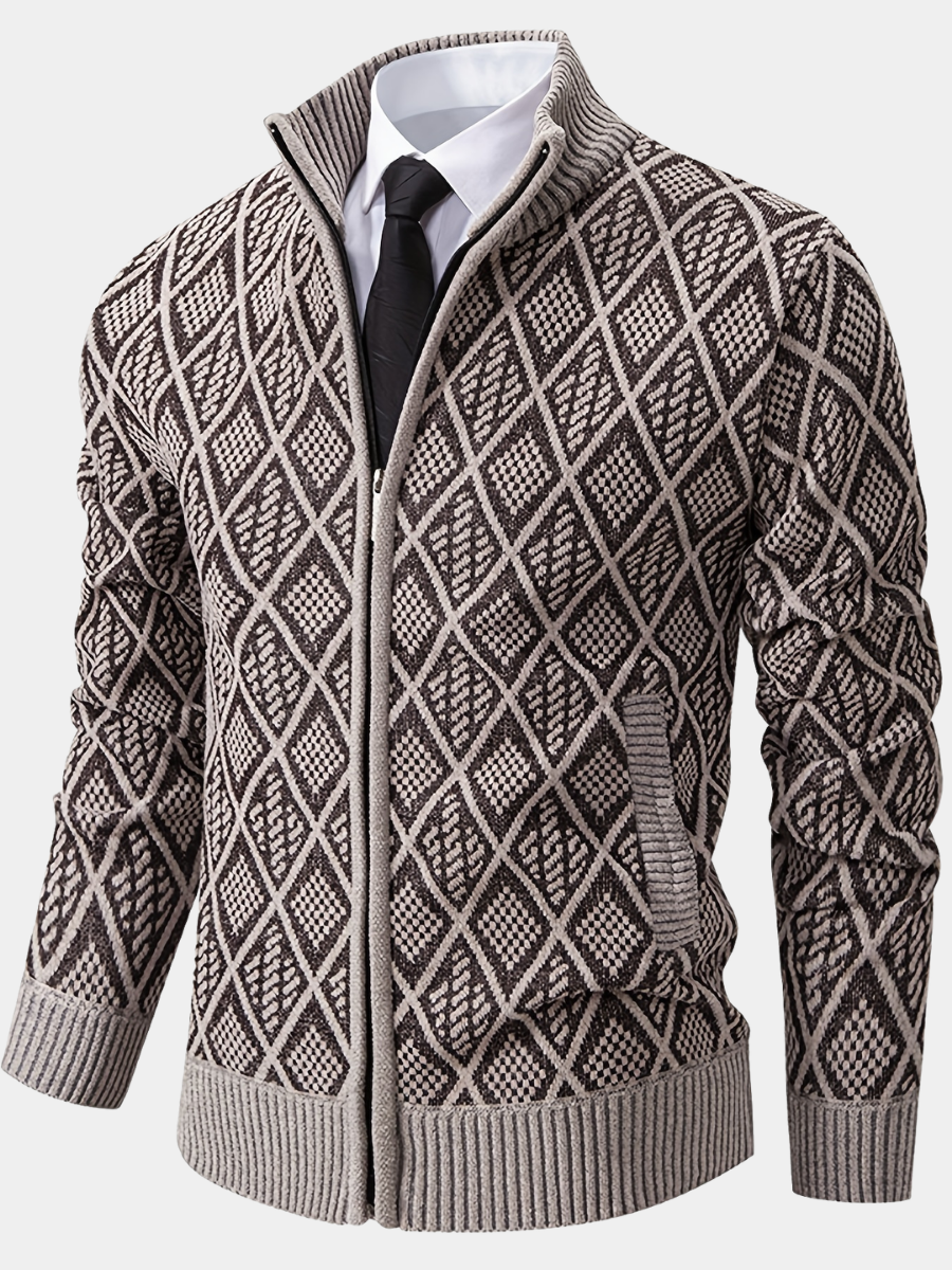 LAURENT MONACO | PULL EN MAILLE GÉOMÉTRIQUE POUR HOMMES