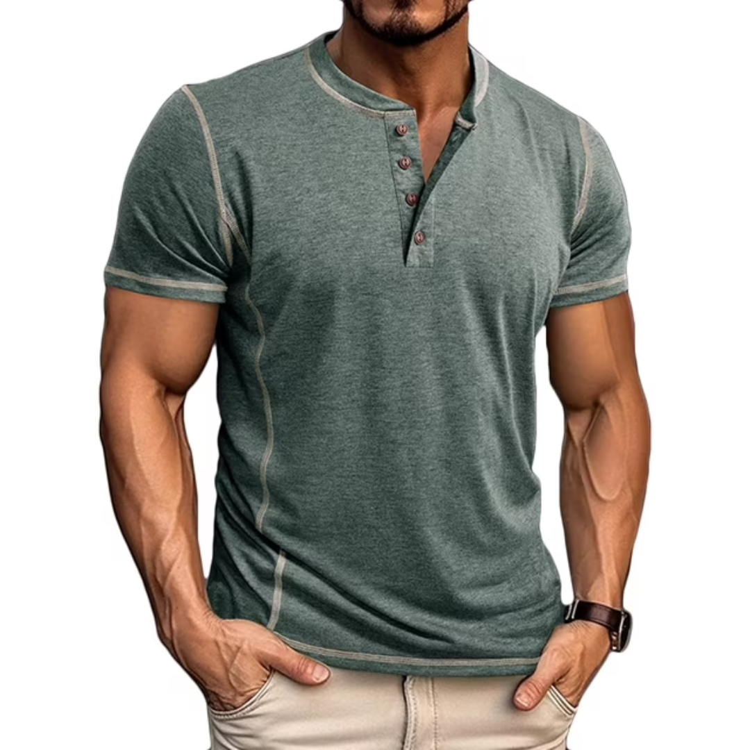 LAURENT MONACO | T-SHIRT HENLEY POUR HOMMES
