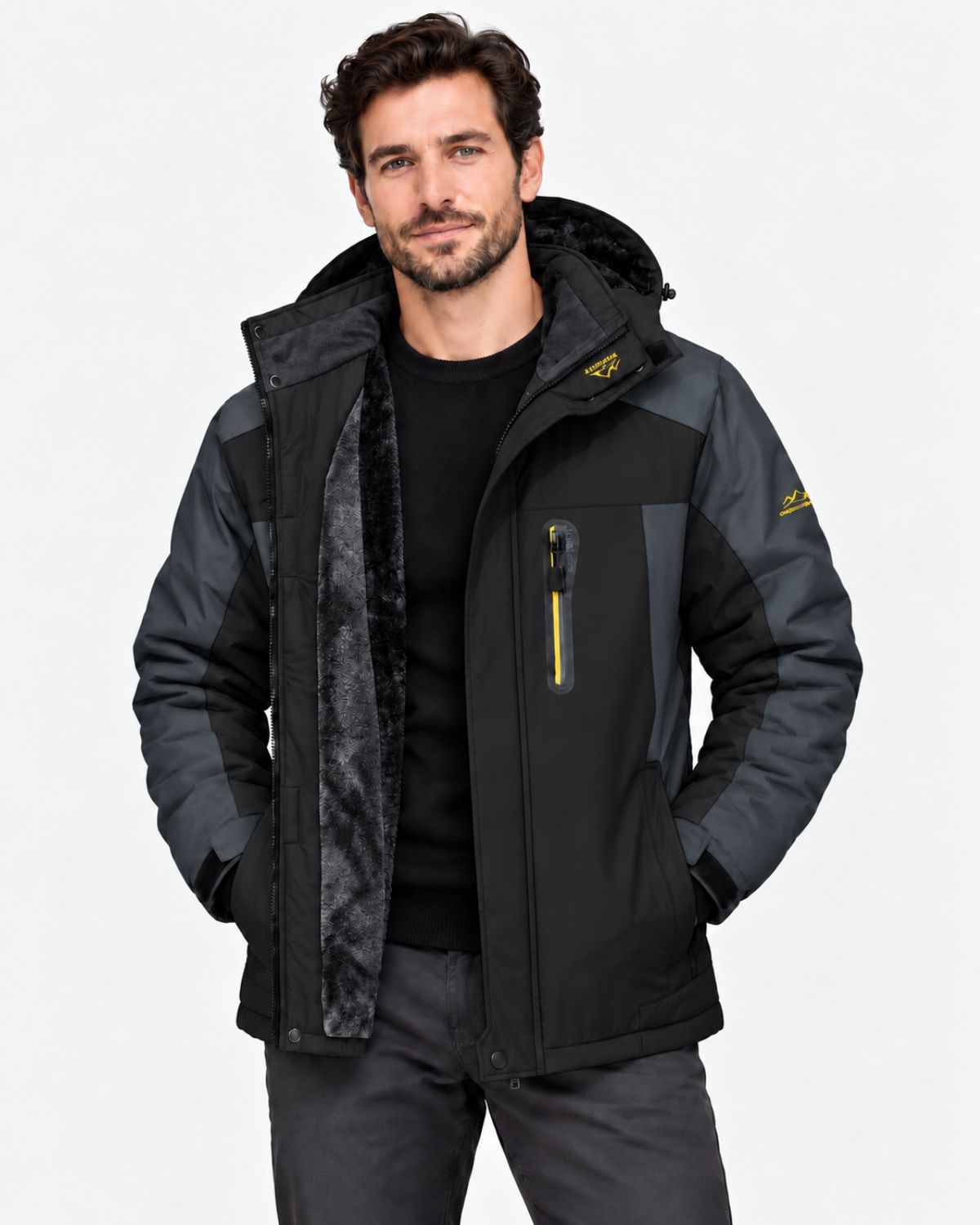LAURENT MONACO | VESTE D'HIVER À CAPUCHE POUR HOMMES