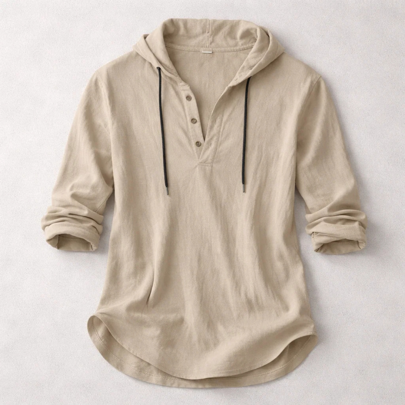 LAURENT MONACO | SWEAT À CAPUCHE EN COTON ET LIN POUR HOMMES