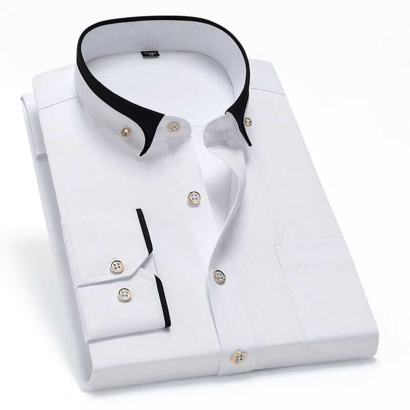 LAURENT MONACO | CHEMISE À COL CONTRASTÉ POUR HOMMES