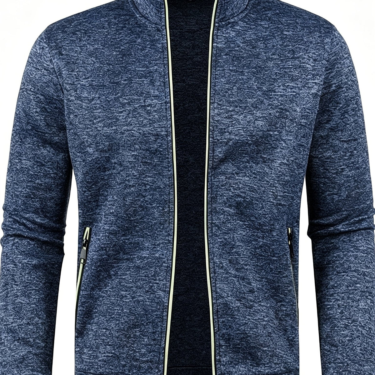 LAURENT MONACO | VESTE EN TRICOT À COL FERMÉ PAR UNE FERMETURE ÉCLAIR POUR HOMMES
