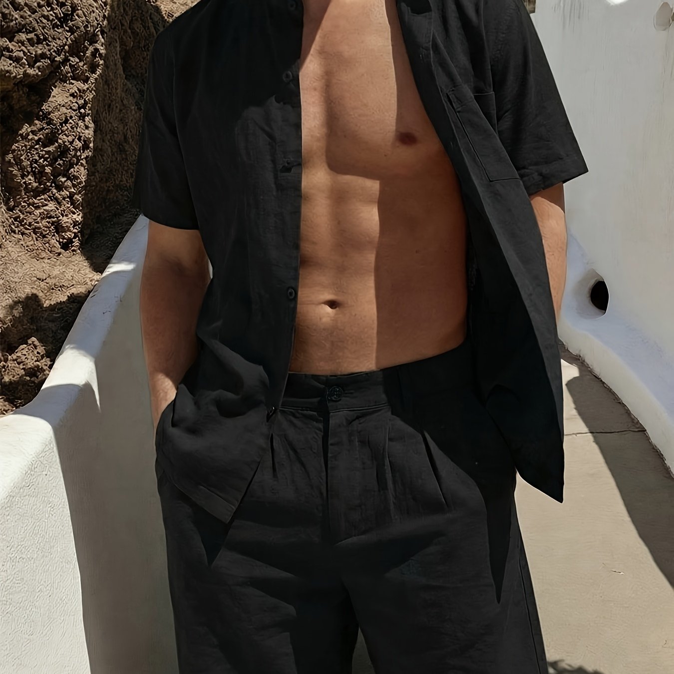 LAURENT MONACO | ENSEMBLE CHEMISE ET SHORT POUR HOMMES