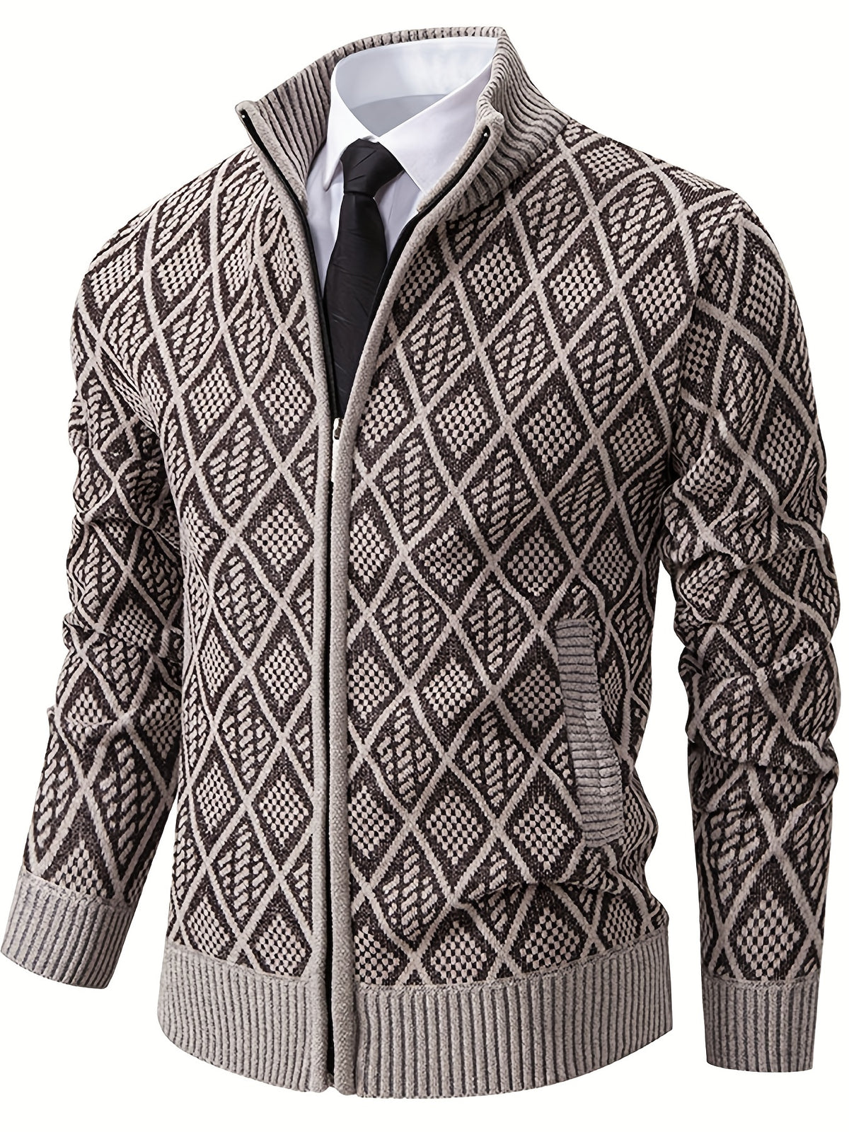 LAURENT MONACO | PULL EN MAILLE GÉOMÉTRIQUE POUR HOMMES