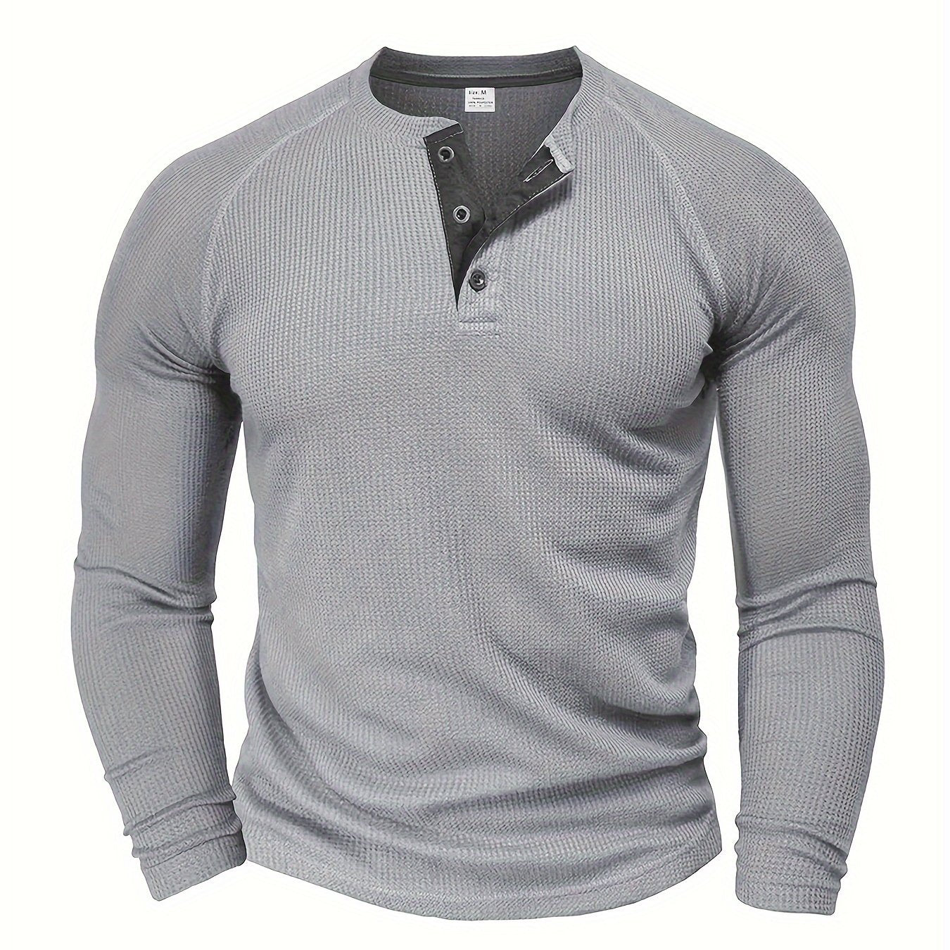 LAURENT MONACO | T-SHIRT HENLEY TEXTURÉ POUR HOMMES