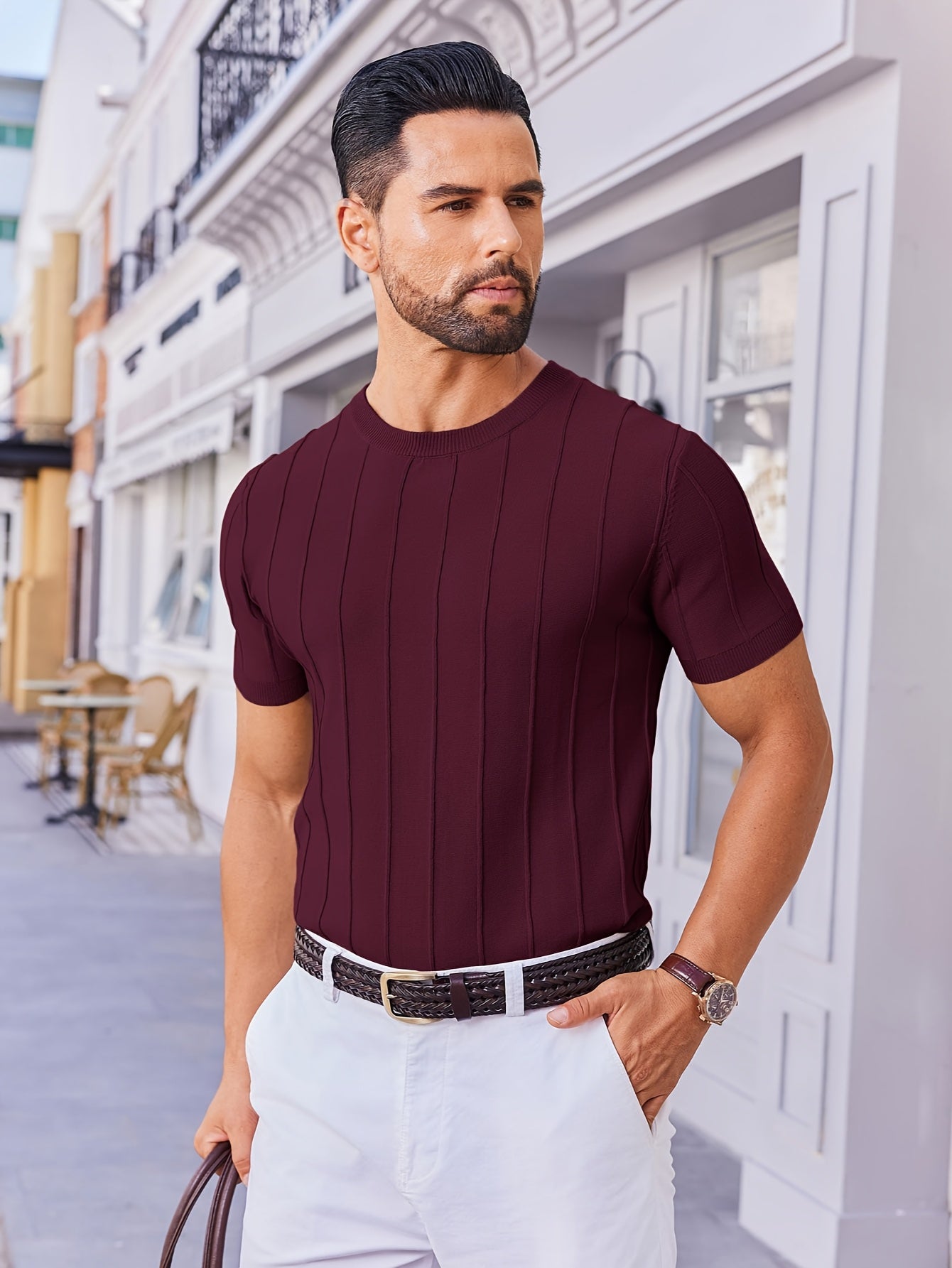 LAURENT MONACO | CHEMISE EN MAILLE COTONNÉE POUR HOMMES