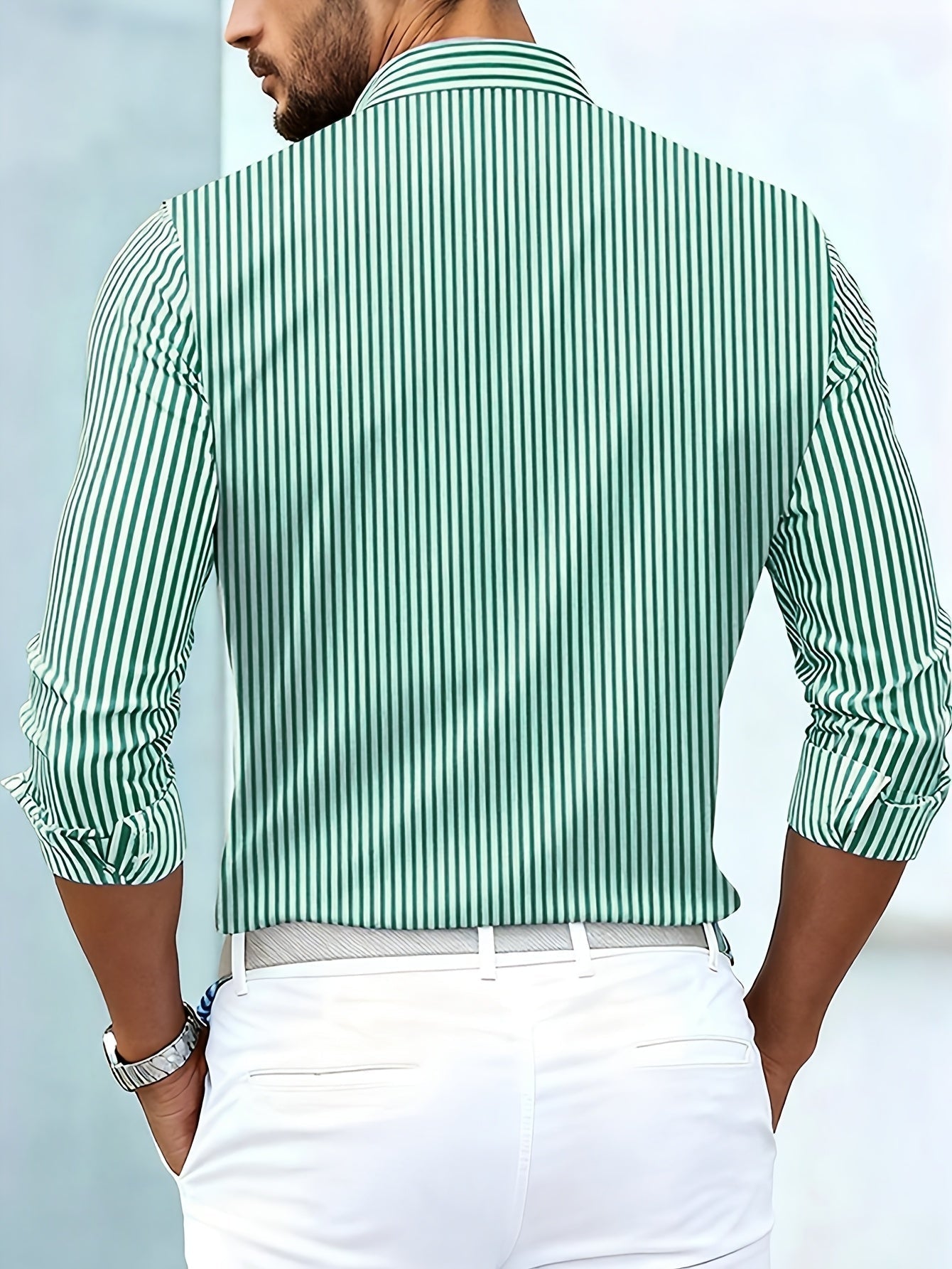 LAURENT MONACO | CHEMISE À RAYURES VINTAGE POUR HOMMES