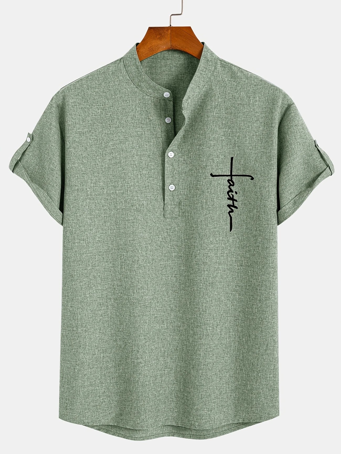 LAURENT MONACO | CHEMISE À COL MONTANT POUR HOMMES