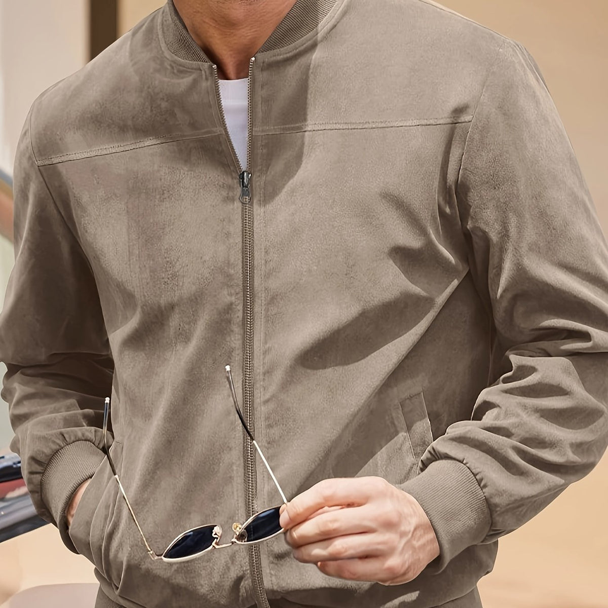 LAURENT MONACO | VESTE BOMBER À FERMETURE ÉCLAIR POUR HOMMES