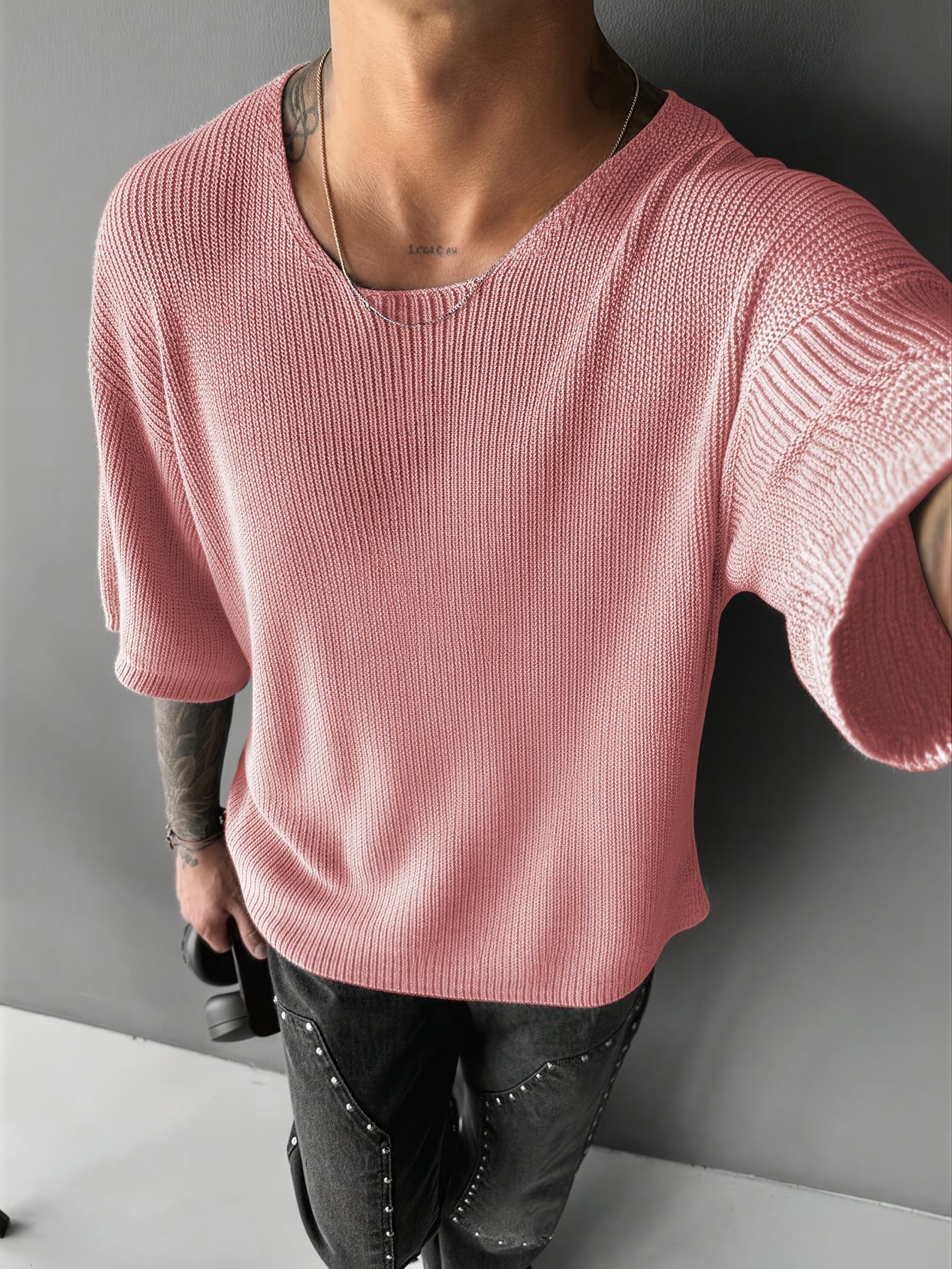 LAURENT MONACO | PULL EN MAILLE SANS COL POUR HOMMES