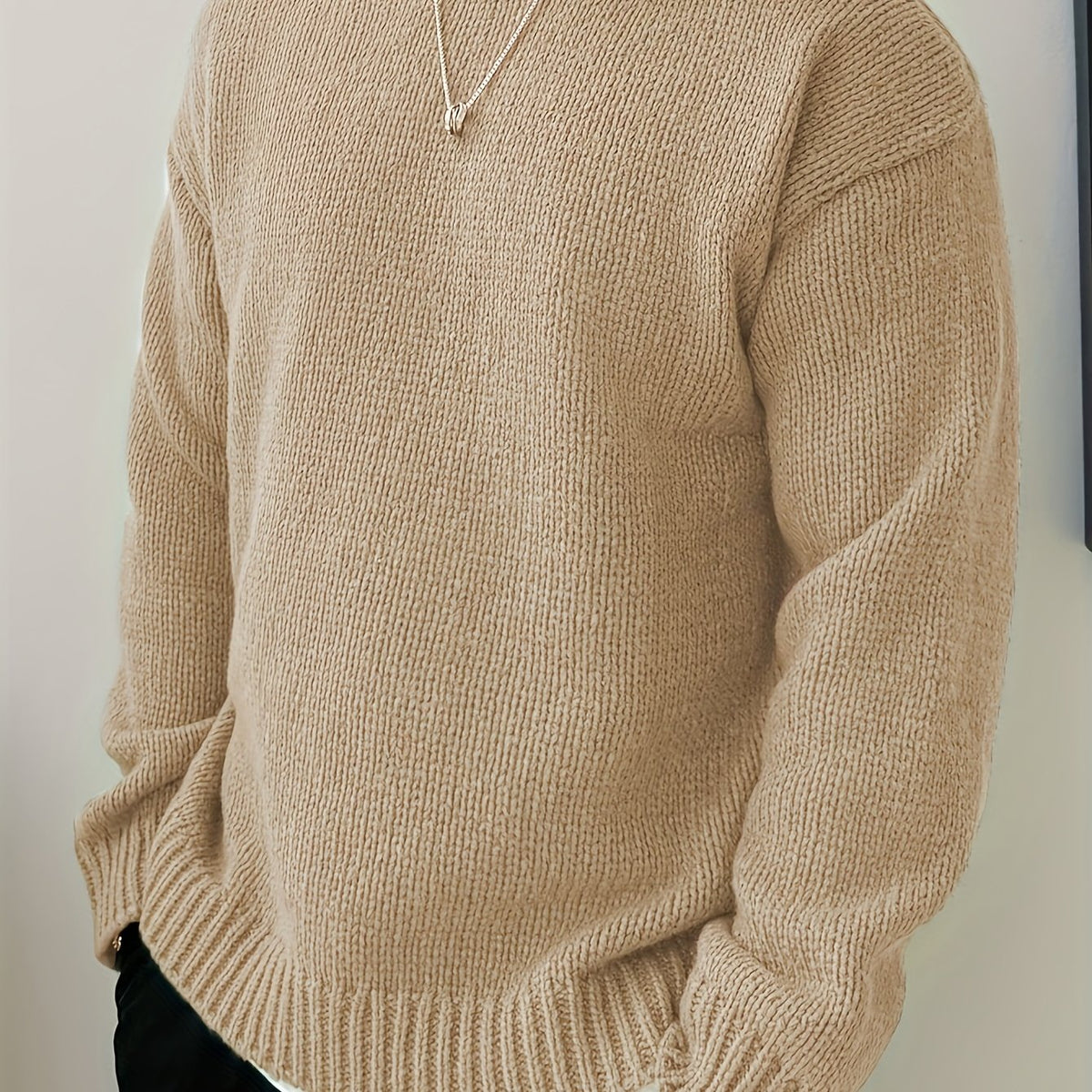 LAURENT MONACO | PULL EN MAILLE À COL ROND POUR HOMMES