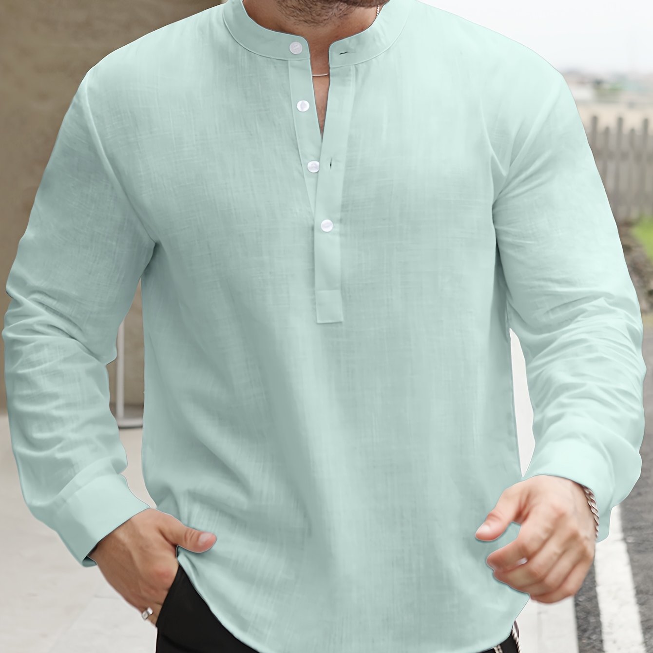 LAURENT MONACO | CHEMISE À COL BATEAU POUR HOMMES