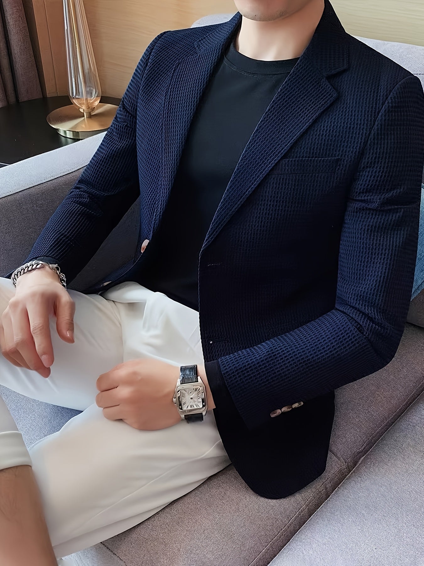 LAURENT MONACO | VESTE EN MAILLE TEXTURÉE POUR HOMMES