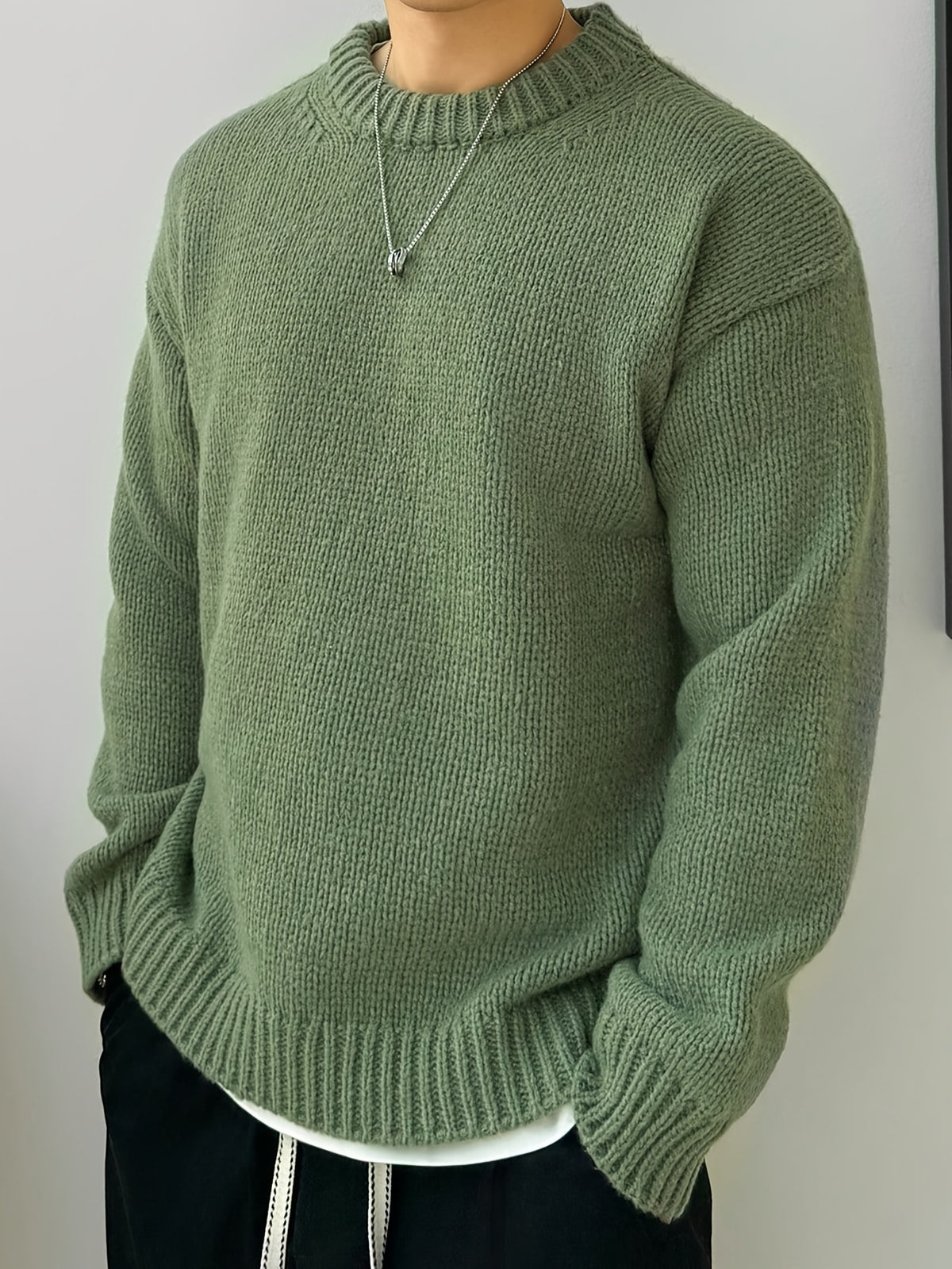 LAURENT MONACO | PULL EN MAILLE À COL ROND POUR HOMMES
