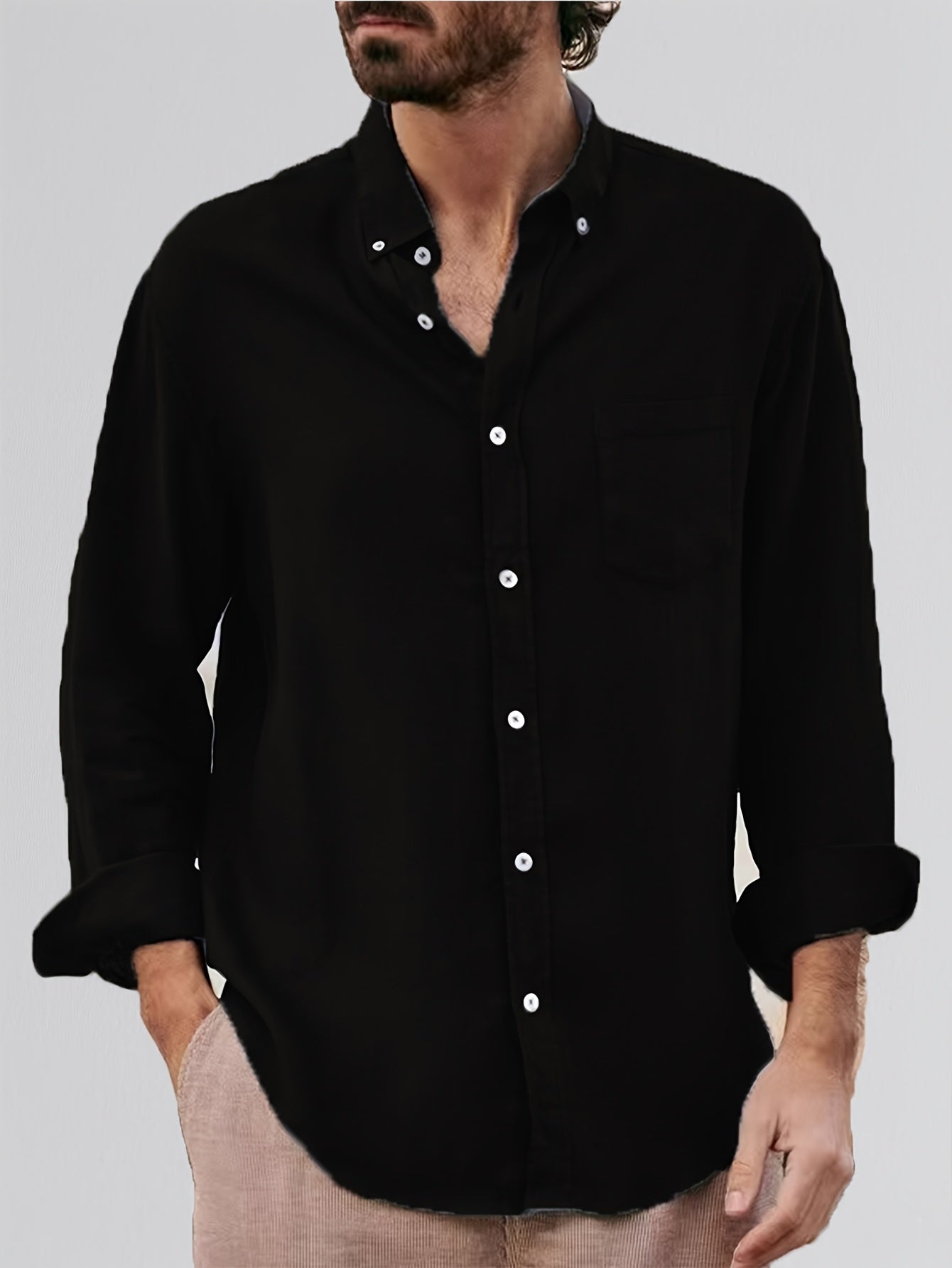 LAURENT MONACO | CHEMISE À REVERS CLASSIQUE POUR HOMMES