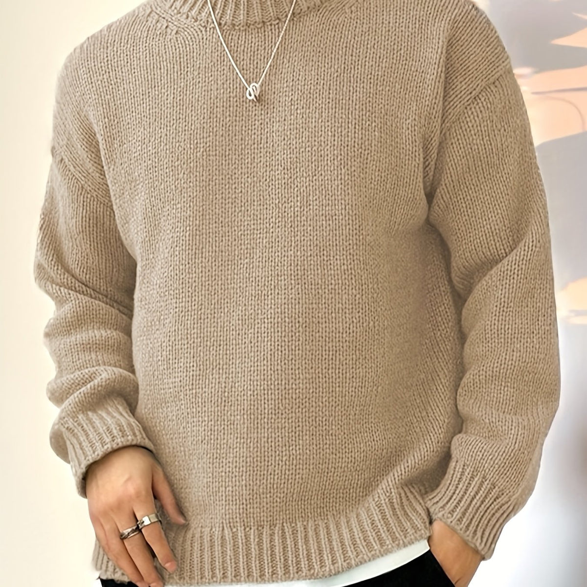 LAURENT MONACO | PULL EN MAILLE À COL ROND POUR HOMMES