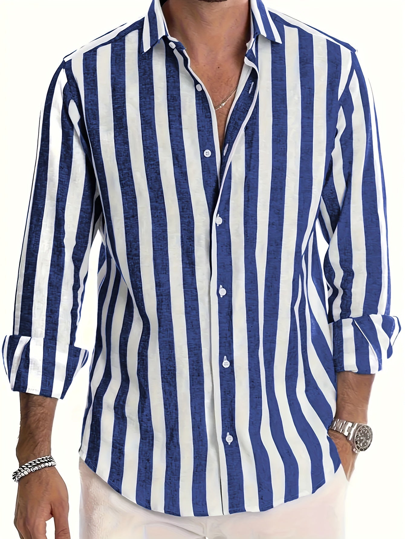 LAURENT MONACO | CHEMISE RAFFINÉE À RAYURES POUR HOMMES