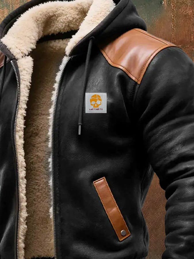 LAURENT MONACO | VESTE VINTAGE EN DAIM AVEC CAPUCHE