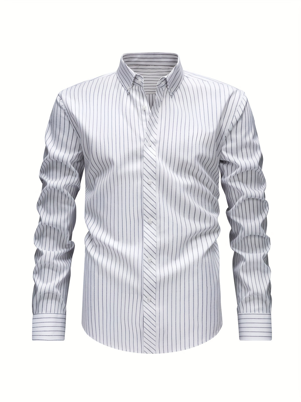 LAURENT MONACO | CHEMISE À RAYURES ET BOUTONS POUR HOMMES