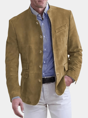 LAURENT MONACO | VESTE À COL EN DAIM POUR HOMMES