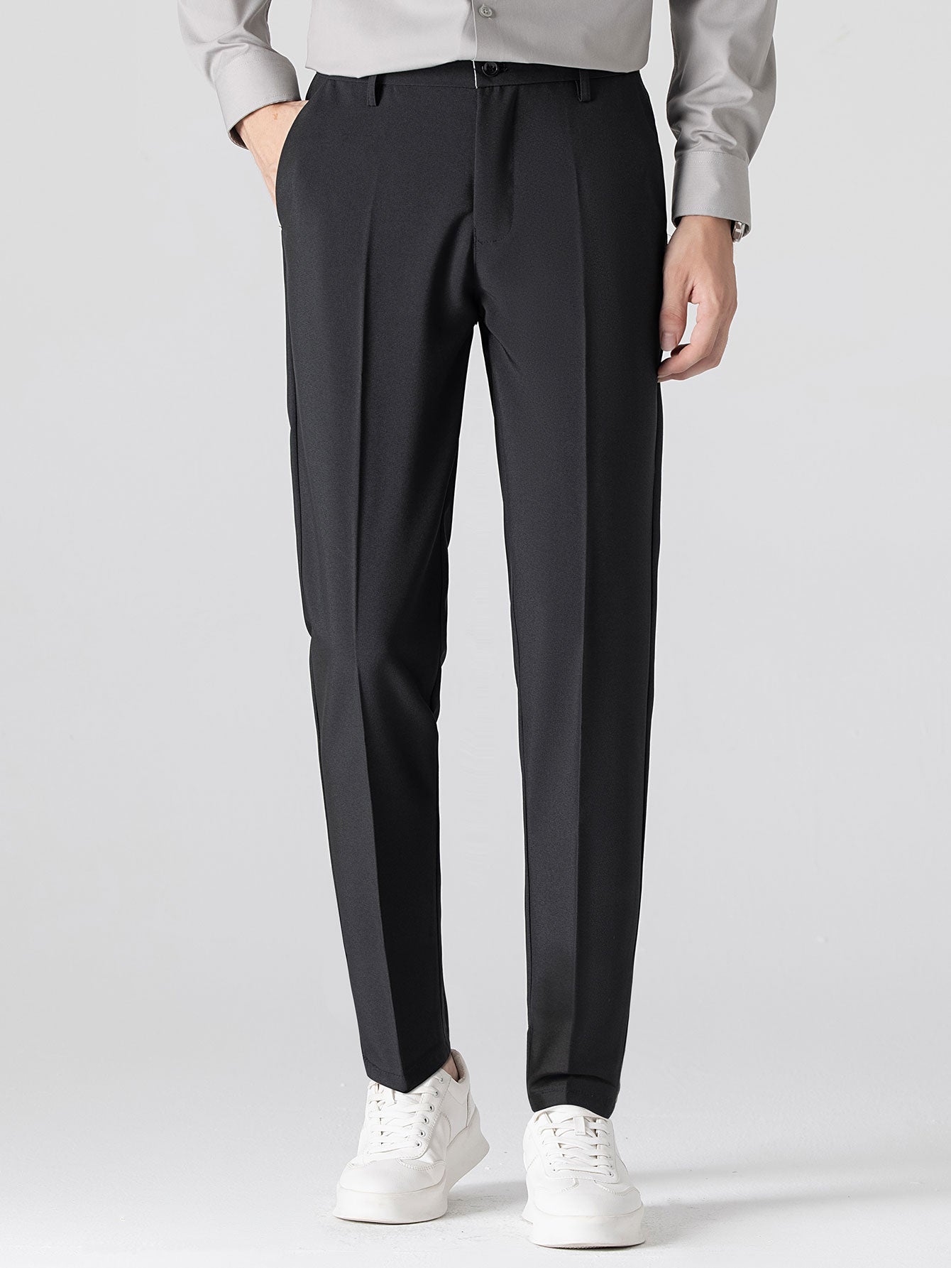 CHEMISE À COL MONTANT & PANTALONS SLIM FIT À JAMBES ÉVASÉES