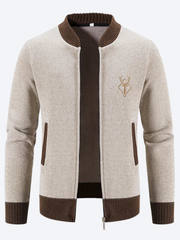 LAURENT MONACO | GILET EN MAILLE À MOTIF DE CERF POUR HOMMES