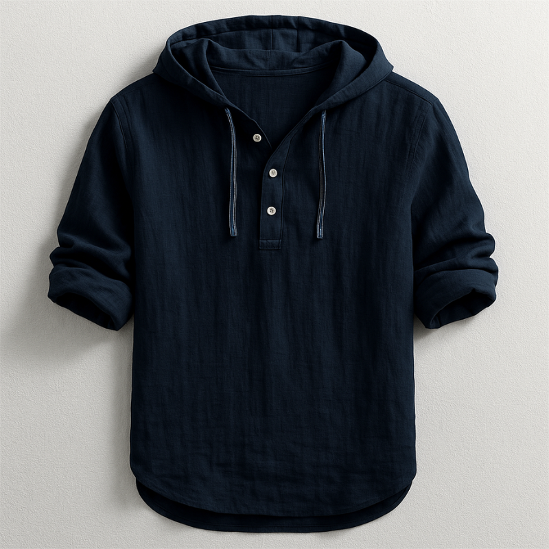 LAURENT MONACO | SWEAT À CAPUCHE EN MÉLANGE DE LIN POUR HOMMES