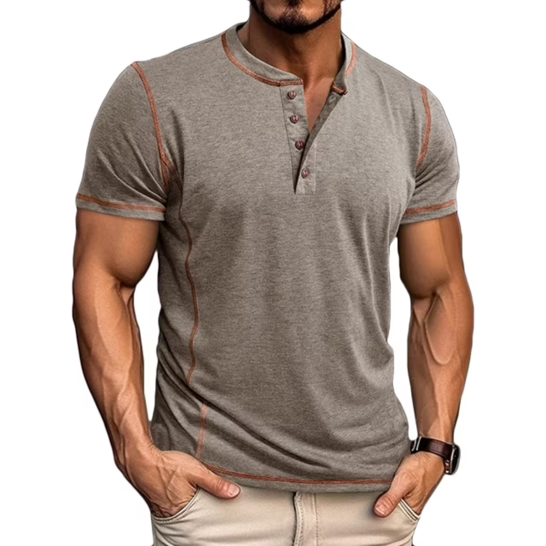 LAURENT MONACO | T-SHIRT HENLEY POUR HOMMES