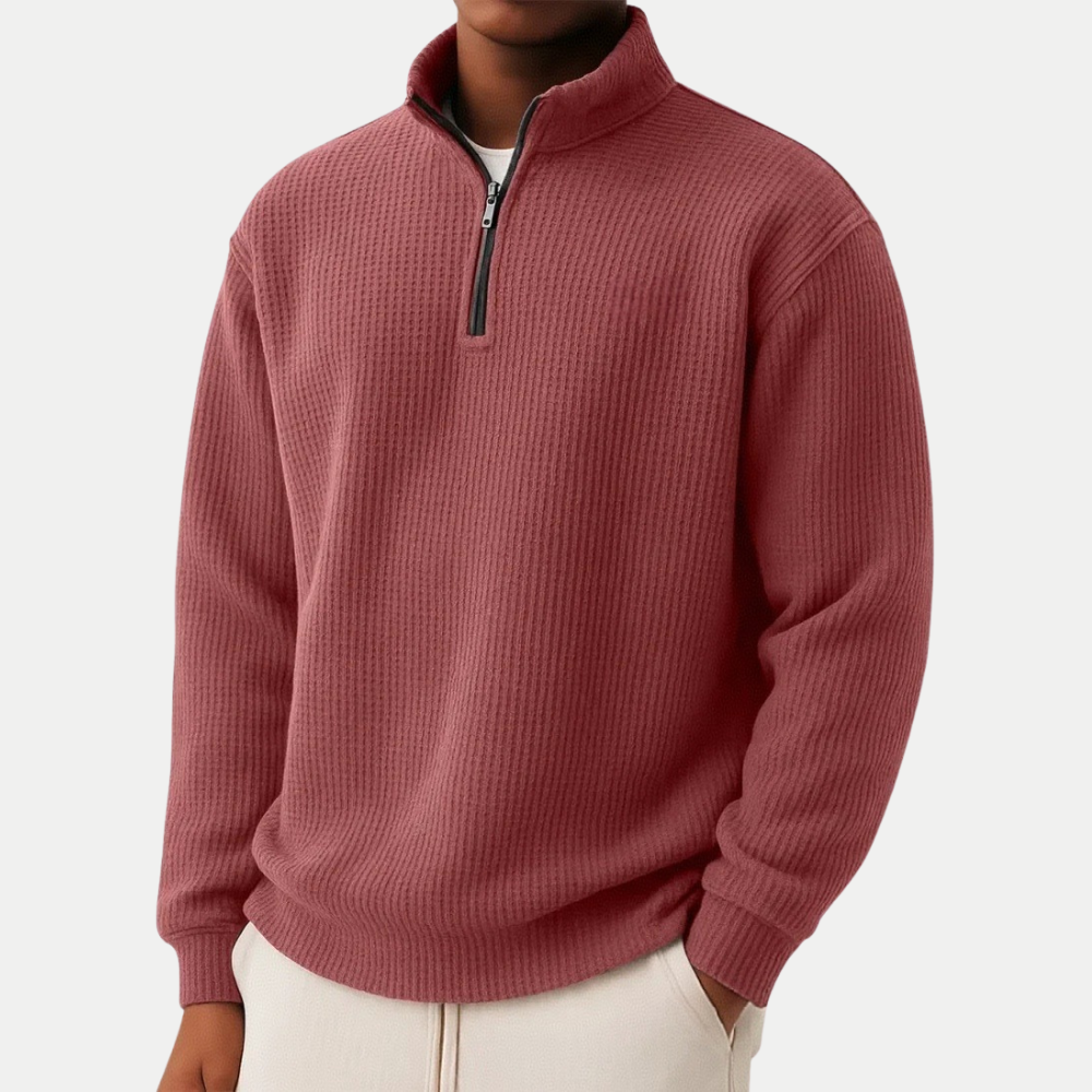 LAURENT MONACO | PULL EN MAILLE À COL ZIPPÉ POUR HOMME