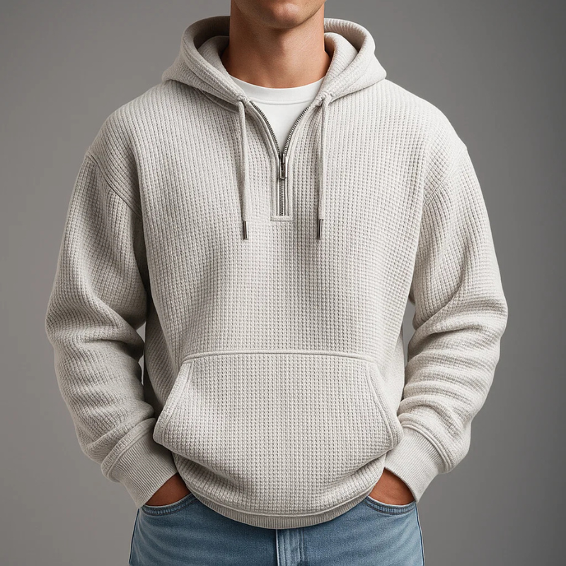 LAURENT MONACO | SWEAT À CAPUCHE EN MAILLE WAFFLE POUR HOMME