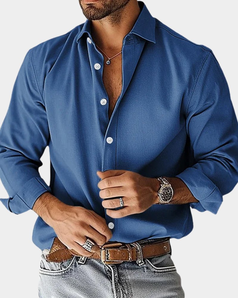 LAURENT MONACO | CHEMISE BOUTONNÉE ÉTIREMENT COUPE SLIM POUR HOMME