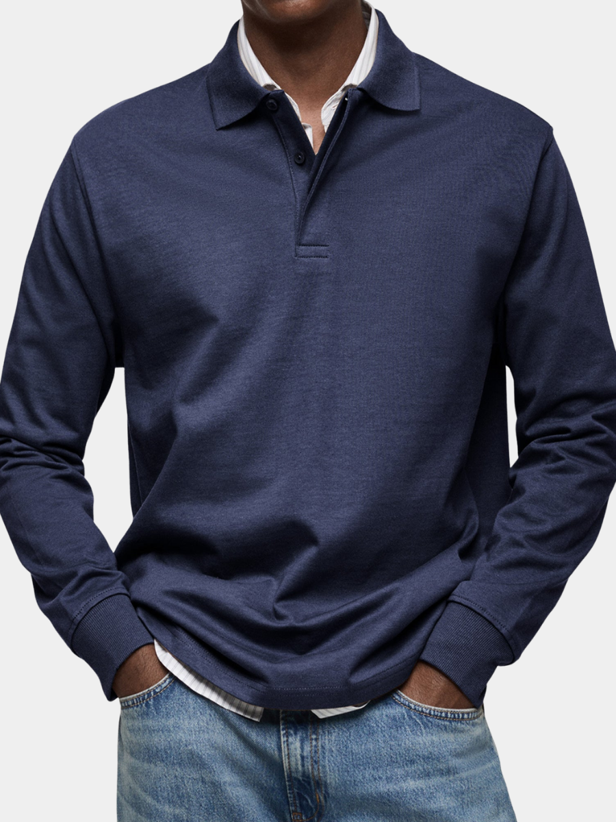 LAURENT MONACO | POLO ÉLÉGANT À MANCHES LONGUES POUR HOMME