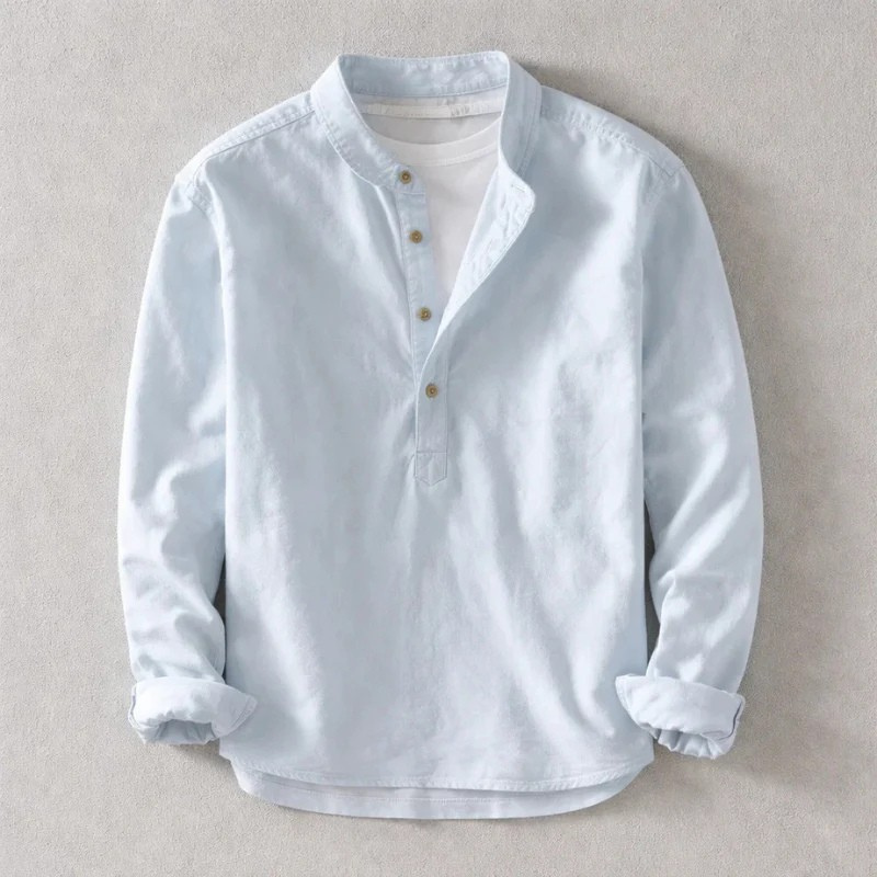 LAURENT MONACO | CHEMISE EN LIN COTON ÉLÉGANTE POUR HOMMES